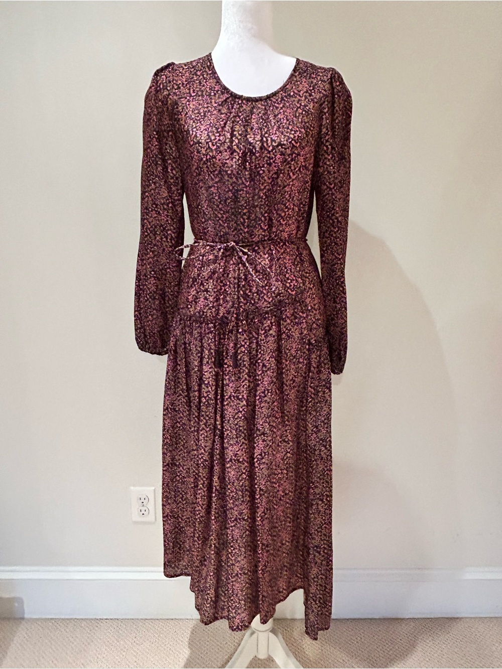 Apiece Apart Black and Pink Dress - 100% Viscose
